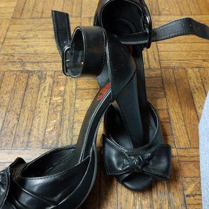 TUX Rockabilly Peep-toe Heels SZ 6